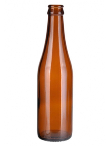 355ml Amber Glass Beer Bottle with Crown Cap