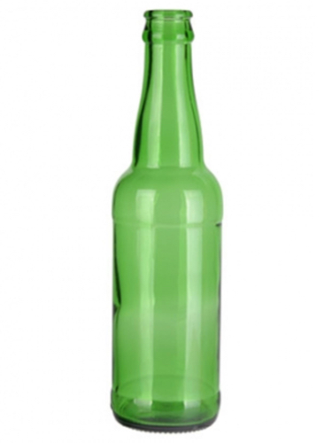330ml Green glass beer bottle with crown cap